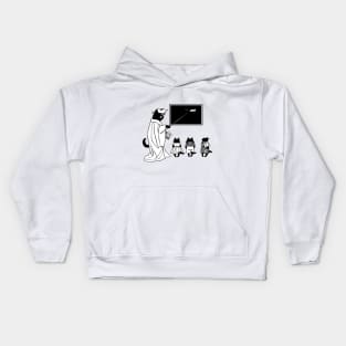 School Cats Teacher Kids Hoodie